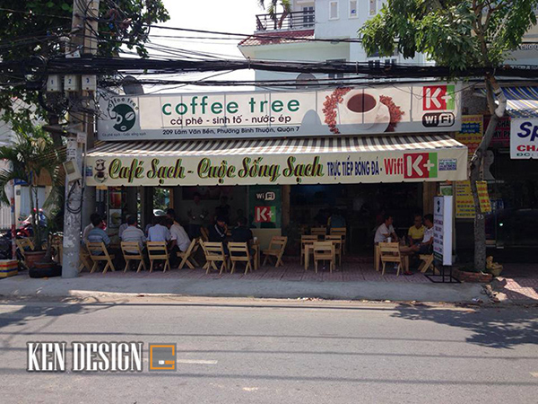 thiết kế quán cafe bình dân